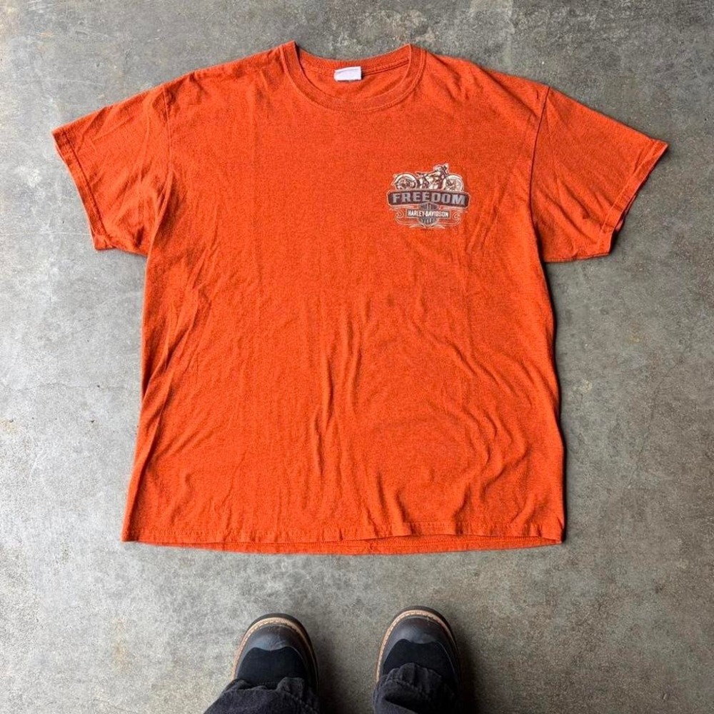 2000s harley orange florida tee‎